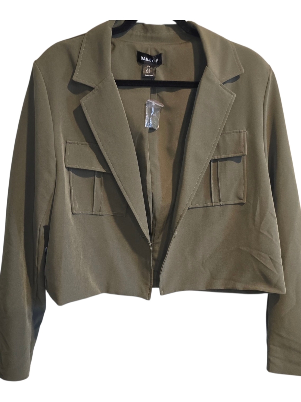 Bailey 44 Olive Cropped Blazer XL NWT